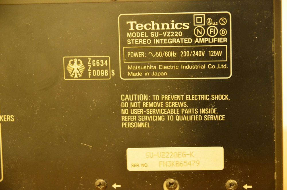Amplificador Technics SU-VZ220