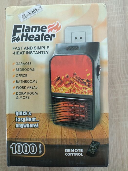 Портативный обогреватель FLAME HATER c LCD дисплеем имитацией камина