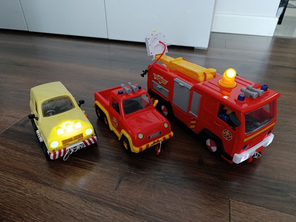 Zabawka Zestaw Strażak Sam Jupiter, Venus, Jeep ratunkowy