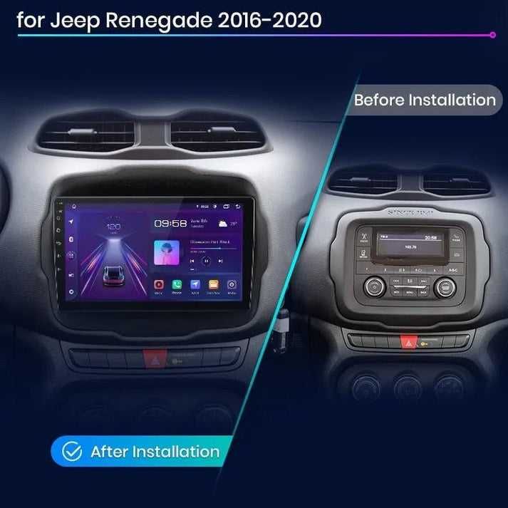 Radio nawigacja Android 12 do Jeep Renegade 2016 - 2020, 1GB 32GB
