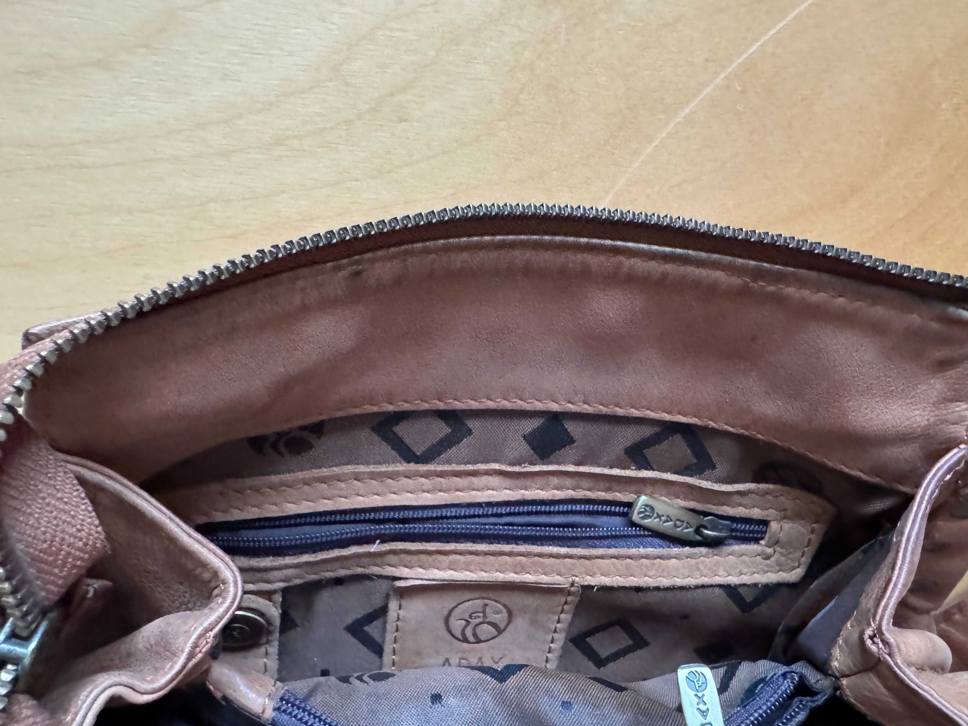 Torebka ADAX vintage skóra wielbłąda