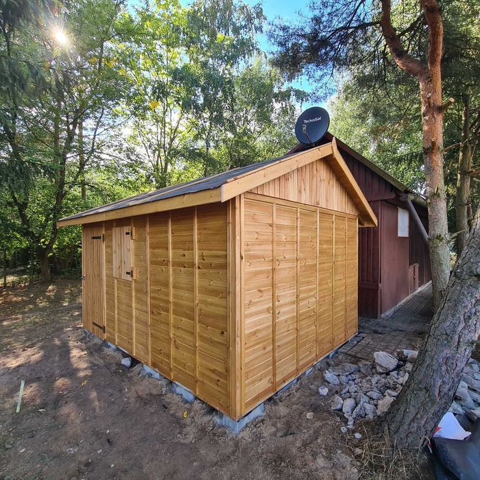 Domek drewniany narzędziowy 3x3m z transportem