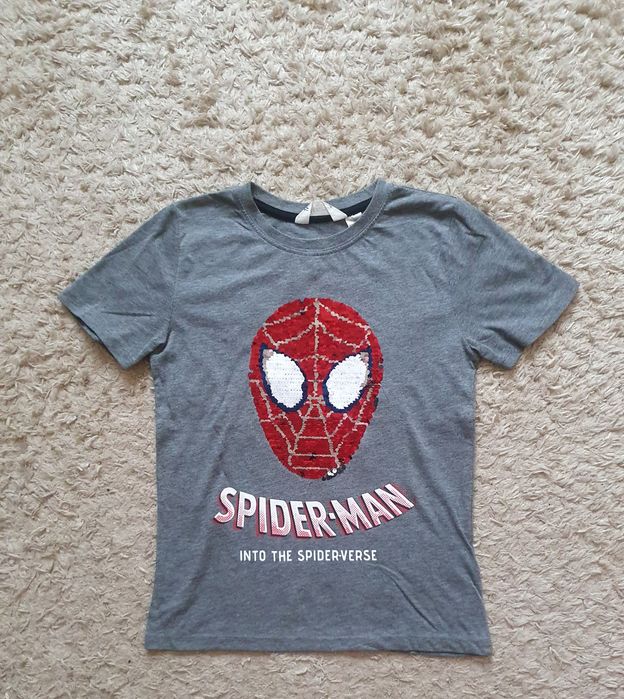 Футболки с паетками Minecraft  Spiderman Динозавр 9лет