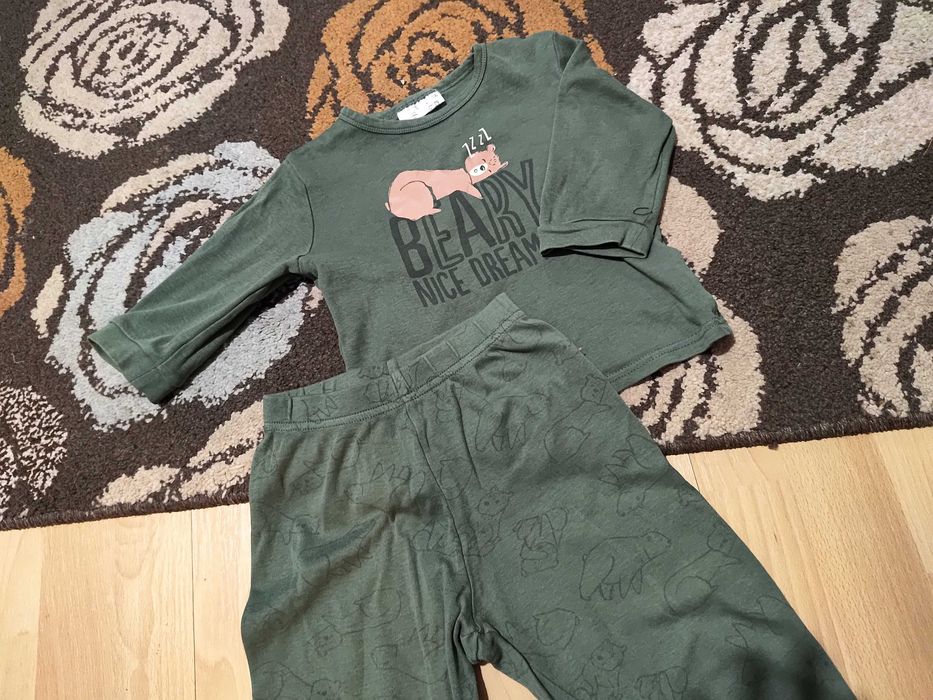 Zielona piżama dwuczęściowa na zimę Ergee 86