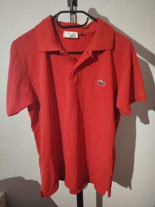 Czerwona koszulka polo lacoste