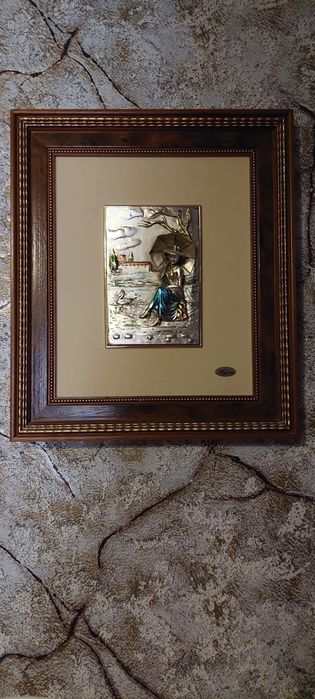 Obraz ze srebrnym obrazkiem/Dama