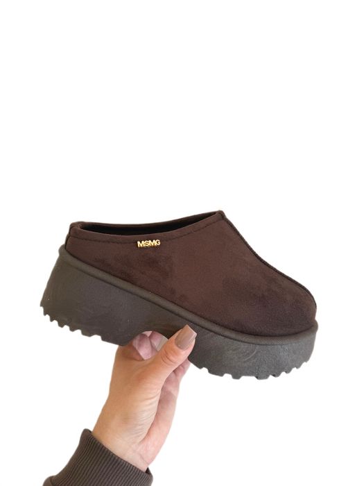 Klapki ocieplane czekoladowe nowa kolekcja !