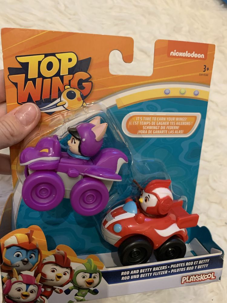 Figurka z pojazdem Top Wing figurki zabawka Rod and Betty Racers