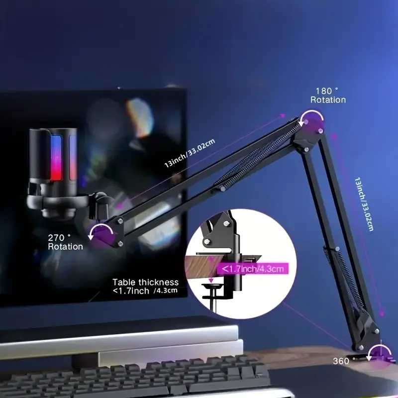Мікрофон BOMGE з RGB підсвічуванням