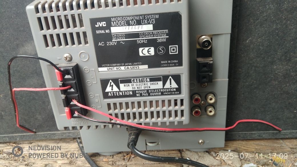 Wieża JVC ux-v3 z kolumnami
