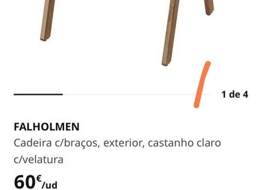 2 cadeiras Falholmen Ikea