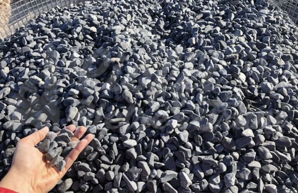 Czarny Kamień do Akwarium - Marmur NERO EBANO Otoczak Żwir Grys Malawi