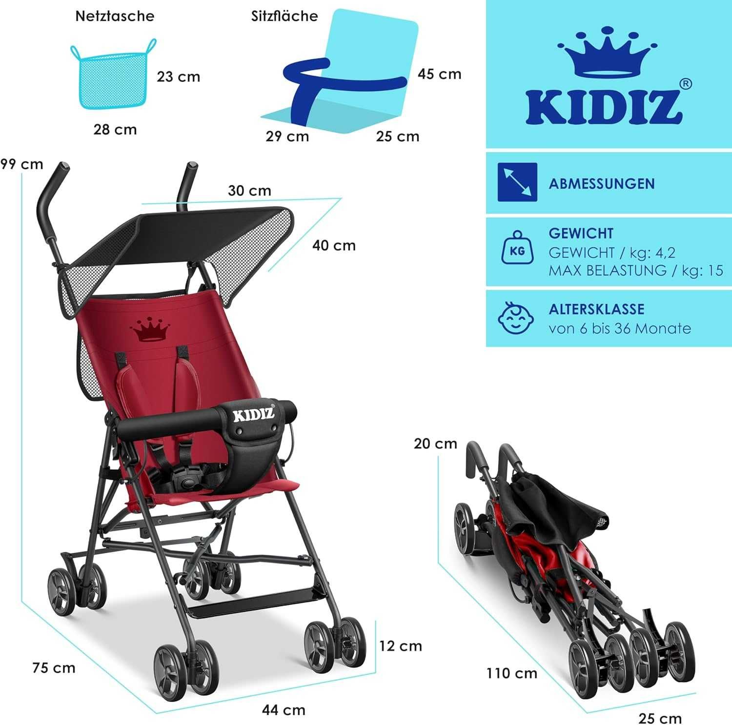 KIDIZ® Wózek dziecięcy CITY Buggy