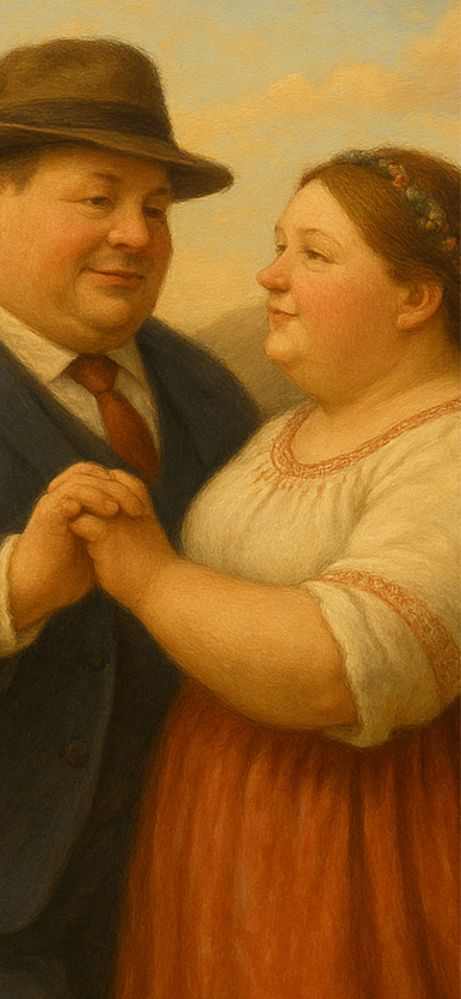 Wiejski Taniec Miłości – Ciepły Obraz z Duszą