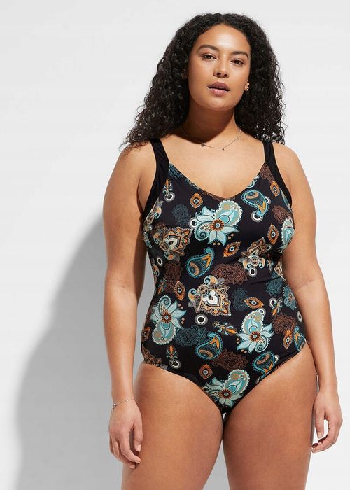 B.P.C kostium kąpielowy czarny z kolorowym wzorem ^42