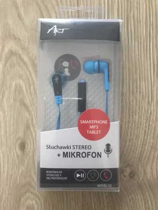 Słuchawki z mikrofonem do smartfona, MP3, tabletu (wejście Jack 3.5mm)