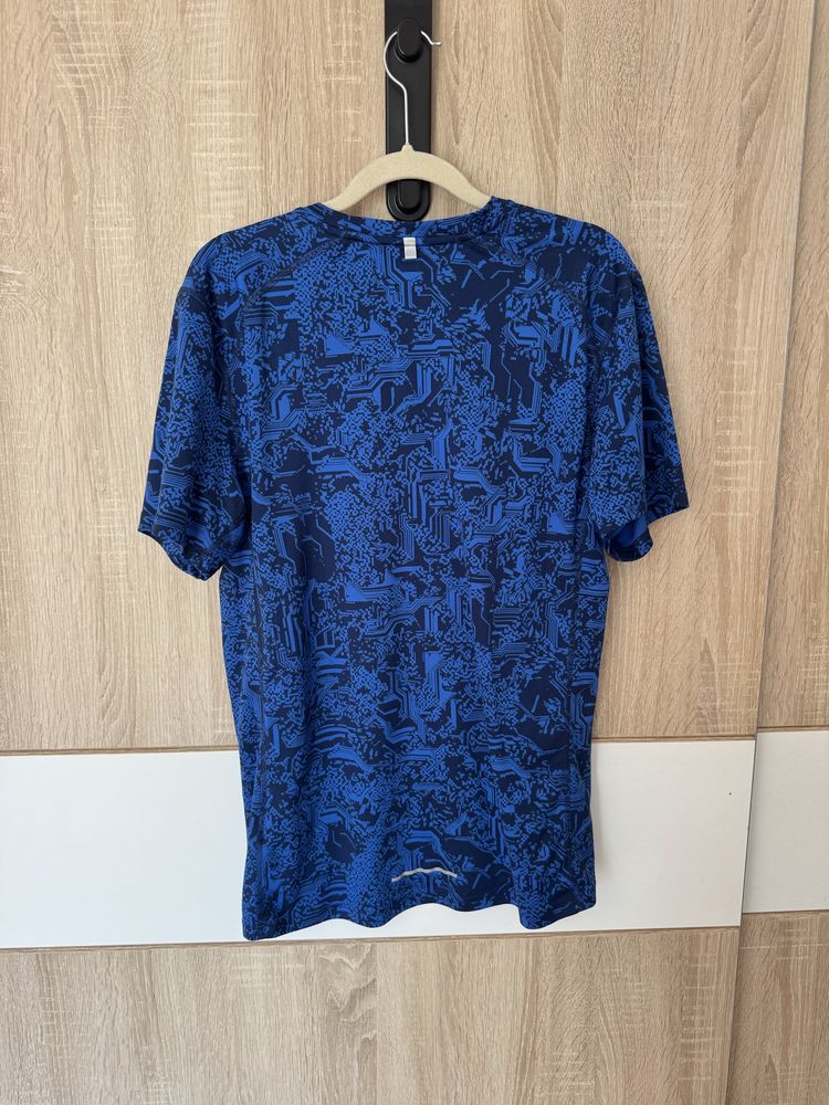 Koszulka Nike M Dri Fit running tshirt logowana sportowa wzorzysta