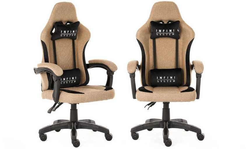 Fotel Gamingowy Infini System Brown z tkaniny