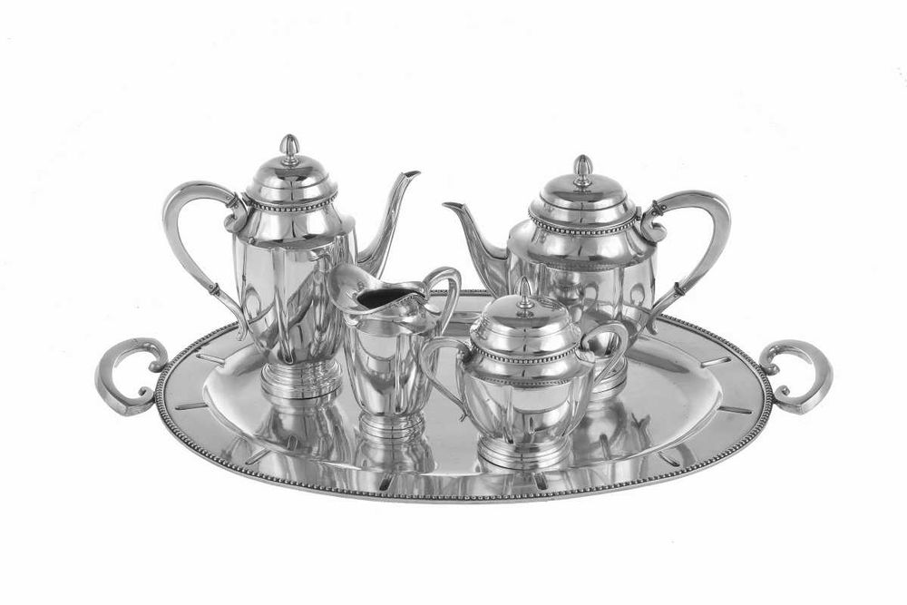 Belíssimo Serviço de Chá e Café em Prata Portuguesa