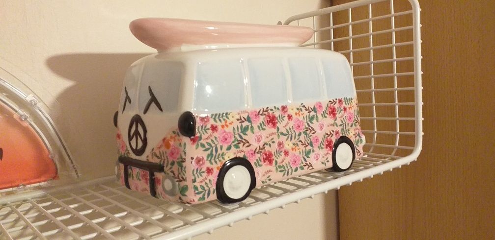 Skarbonka ceramiczna, porcelanowa  bus, autobus