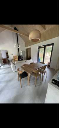 OKAZJA CENOWA  Zestaw stół 150/190 cm + 4x drewniane krzeseło