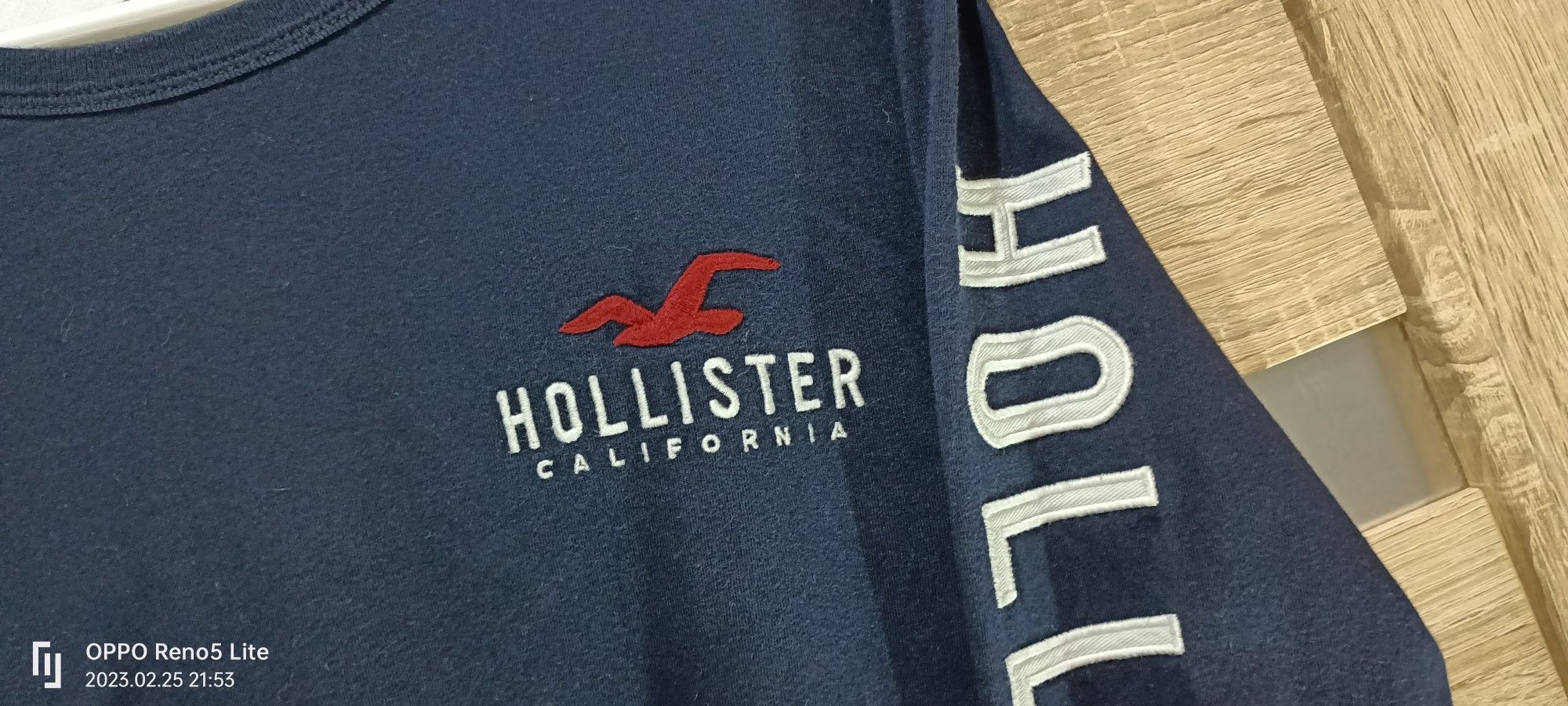 Hollister -oryginalny longsleeve męski -Logowany--M