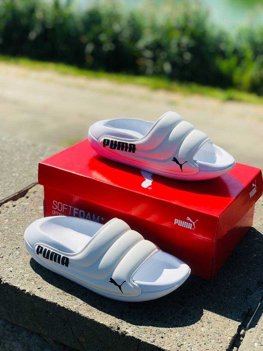 Тапочки Puma / Шлепанцы Пума для дома, улицы, сауна, бассейн, двор