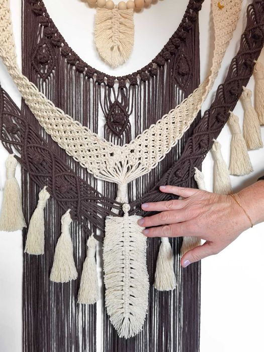 Painel de parede em macramé Abraço NOVO - PROMOÇÃO