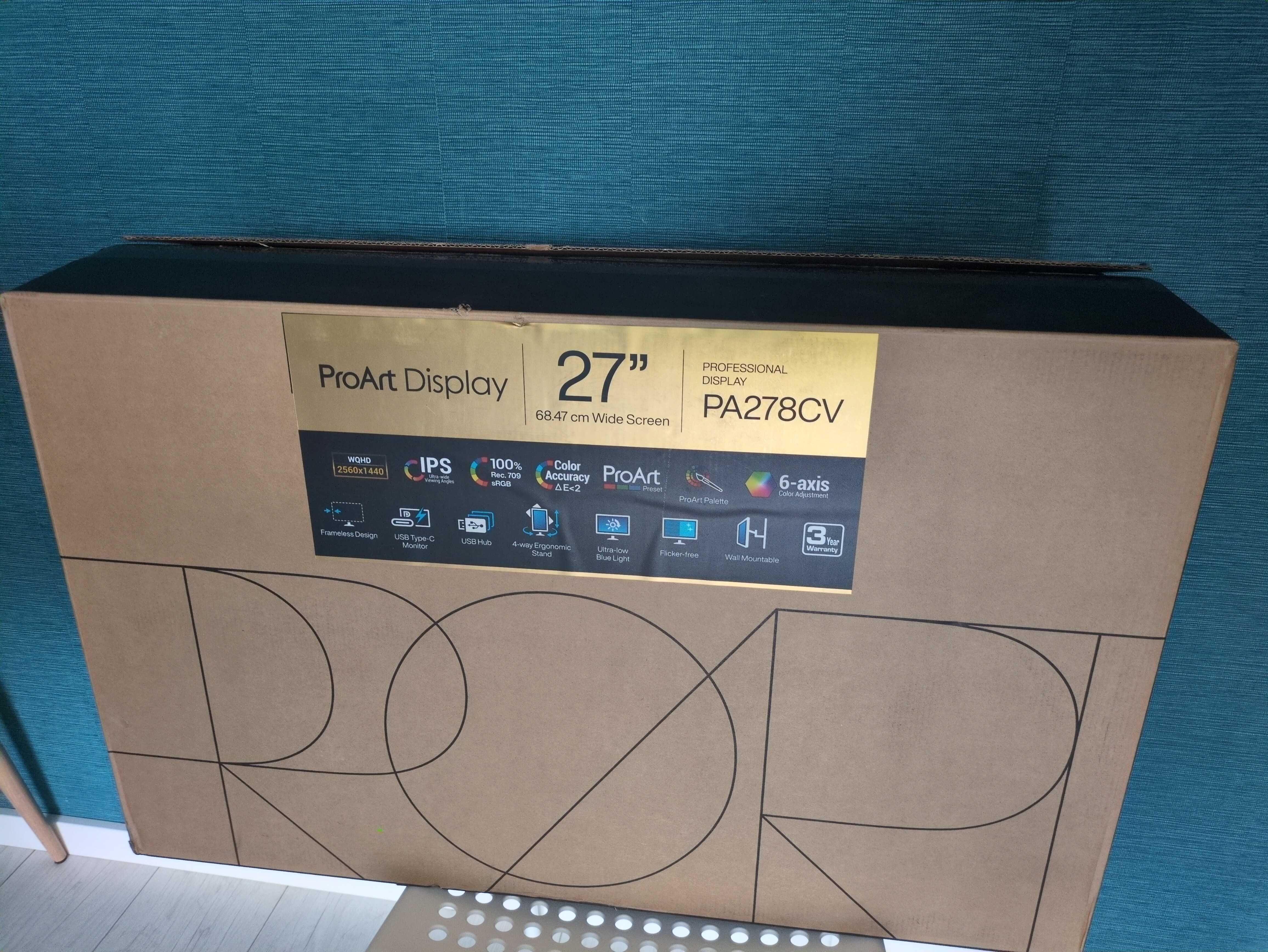 Monitor ASUS ProArt PA278CV 27" 2560x1440px IPS