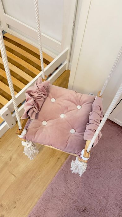 Huśtawka dla dzieci Ławka pikowana 3-7 lat dom do wys. 3,3m