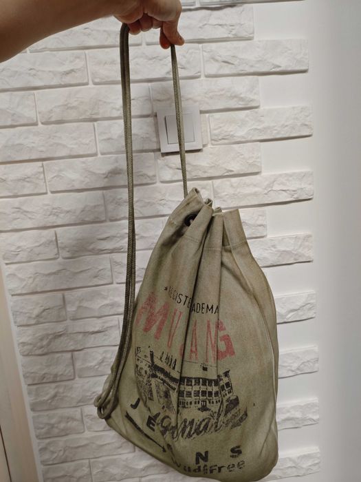 Mustang вінтажна сумка рюкзак зістарена колекційна парусини чоловічий