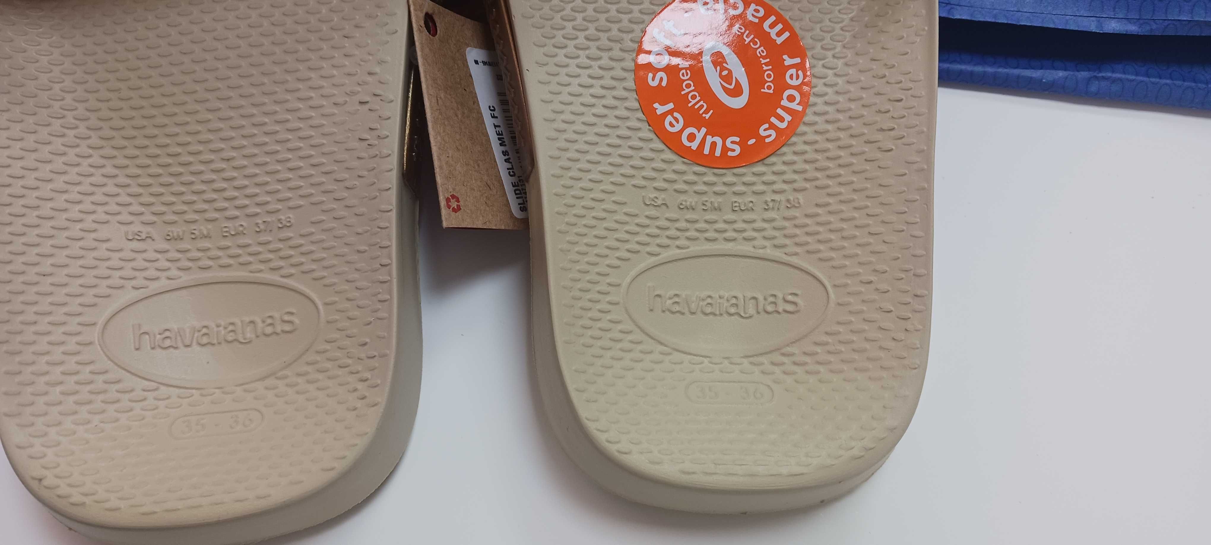 Havaianas chinelos douradas