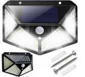LAMPA SOLARNA 100LED z czujnikiem ruchu zmierzchu elewacyjna NAŚCIENNA