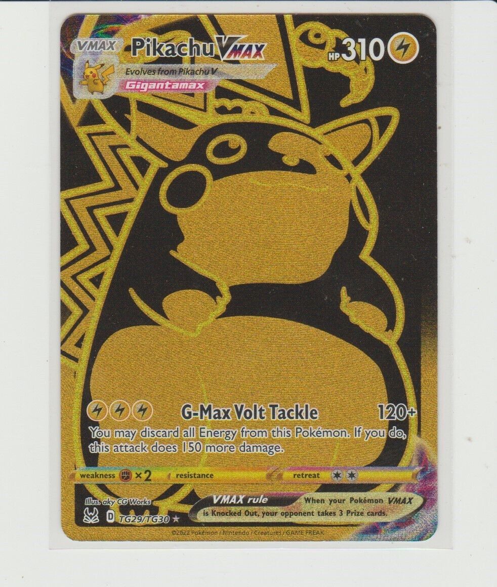 2022 Pokemon Sword & Shield Lost Origin TG29 Full Art/Pikachu Vmax