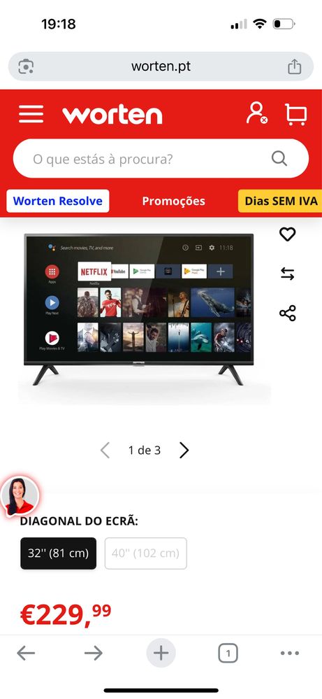 Smart TV TCL 32'' Android