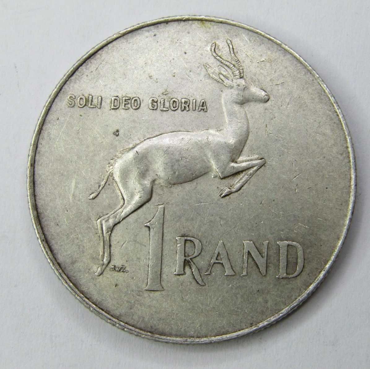 1967 South African Silver One Rand coin (with double strike error)