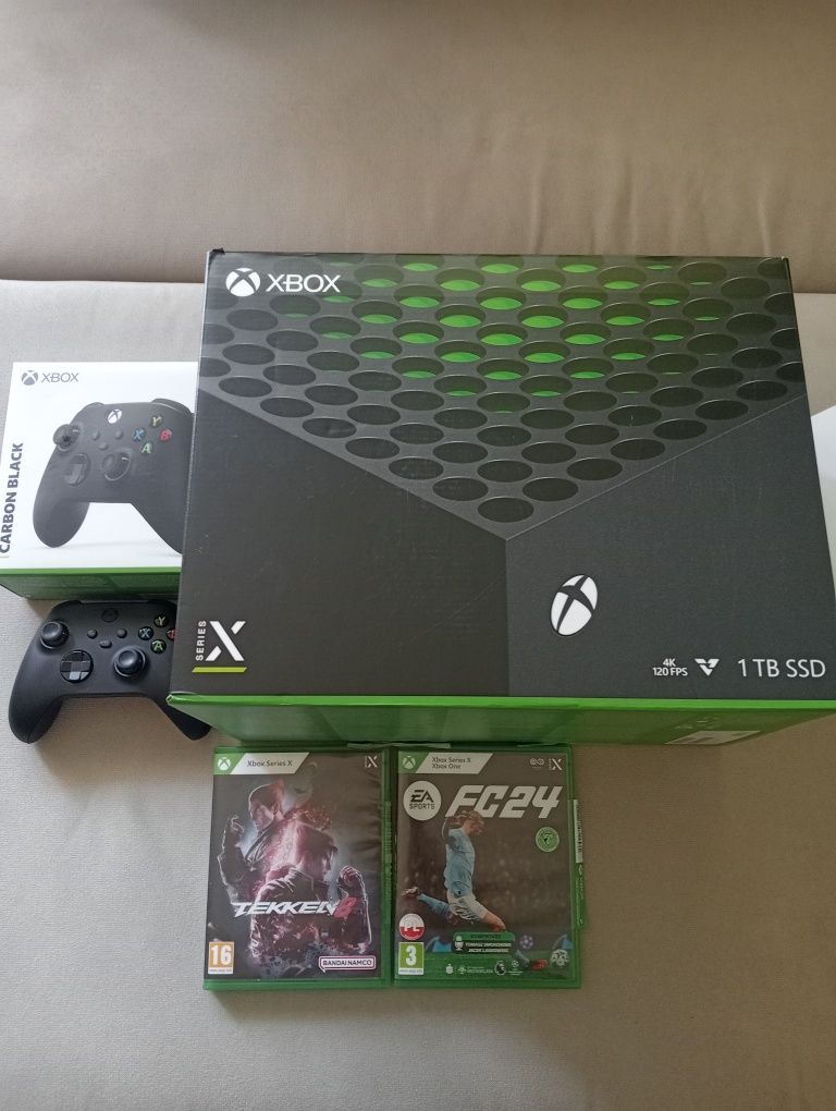 NOWY XBox Series X/S 1T Napęd/2 Gry/2 PadyFull Gwarancja 5lat/GRATISY