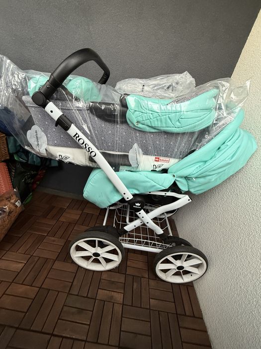 Wózek dziecięcy 3w1 BabyLux Rosso ALU - gondola, spacerówka, fotelik