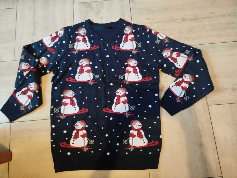Sweter świąteczny Bałwanki