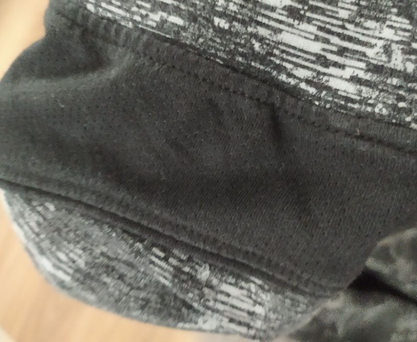 Legginsy sportowe damskie siłownia fitness czarne białe marmurkowe XS
