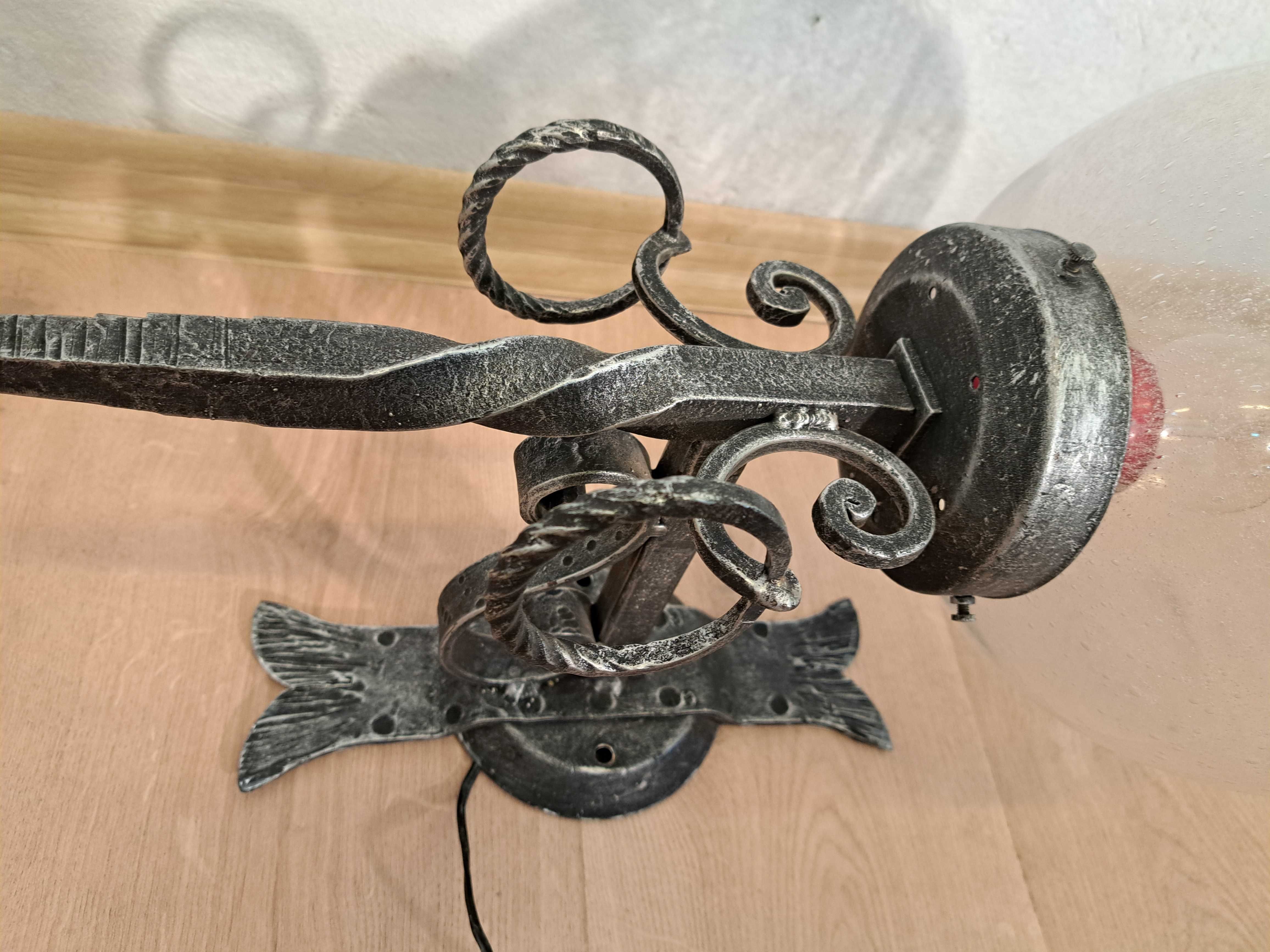 Kinkiet kuty zewnętrzny szklana kula lampa ogrodowa zewnętrzna