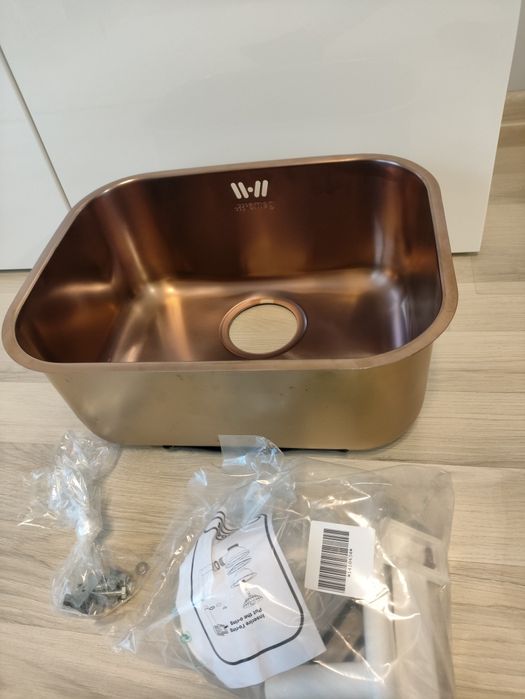 Zlew podwieszany SMEG miedziany UM30RA 40x30 cm nowy