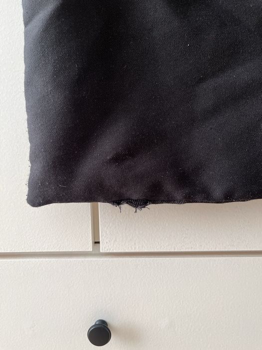 czarna materiałowa torebka torba shopper