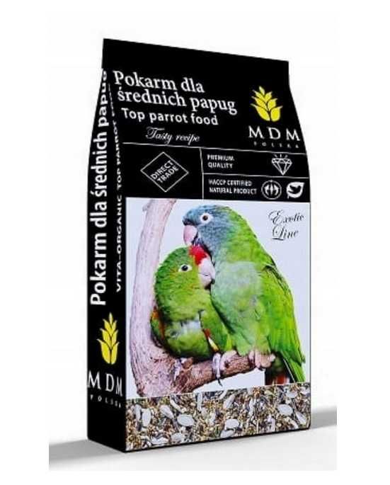 Karma dla Średnich Papug MDM bez Słonecznika 10 kg ZE ŚWIEŻYCH DOSTAW