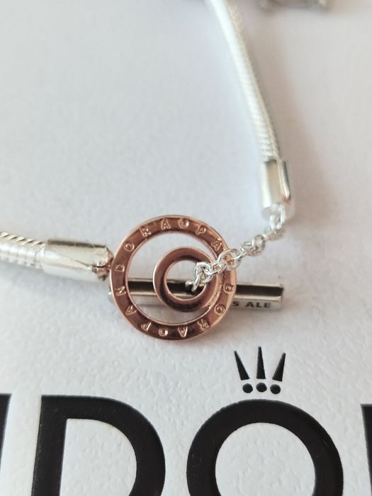 Bransoletka Pandora plus dwa charm'sy S925