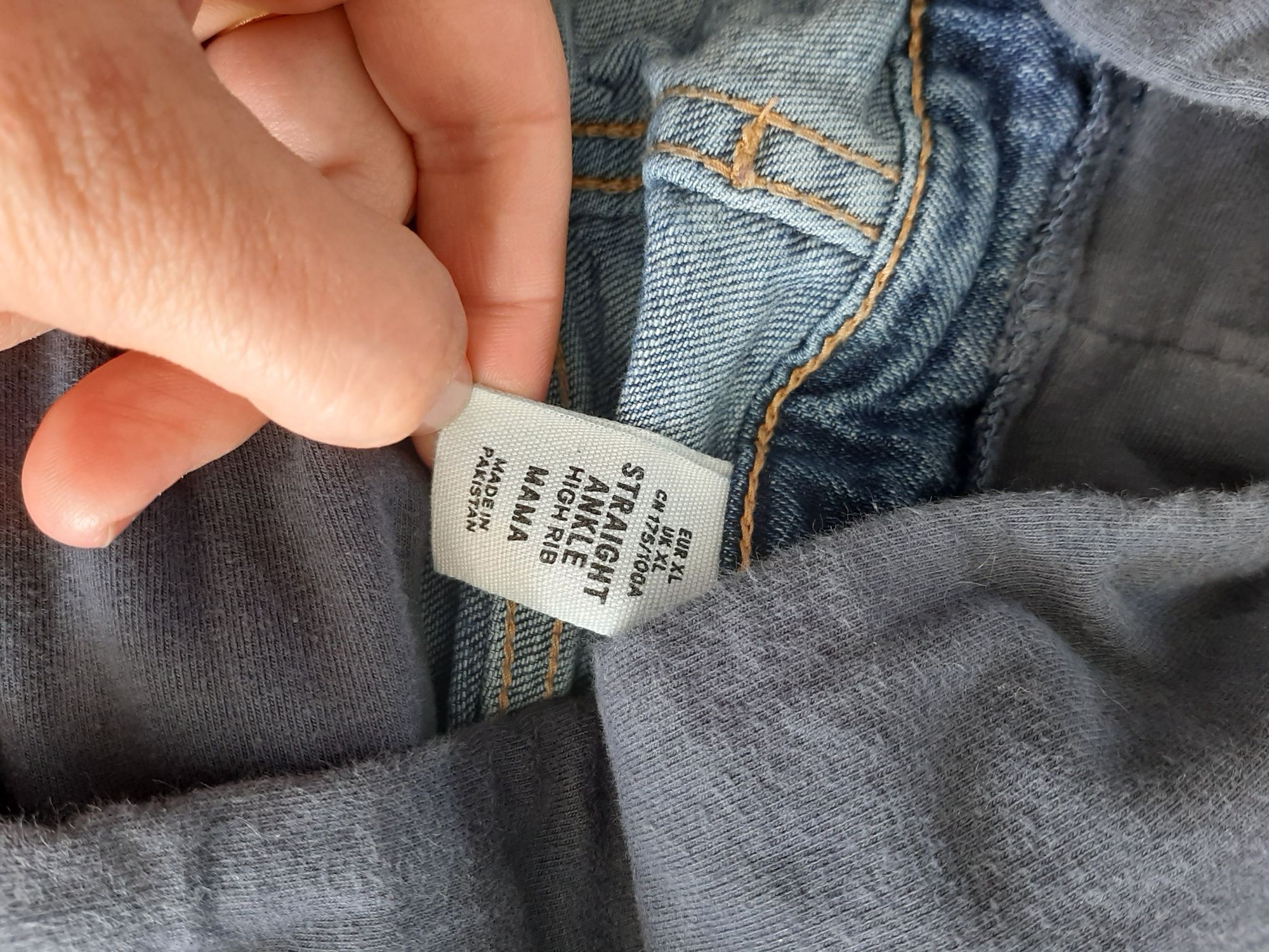 Jeansy ciążowe elastyczne Denim XL