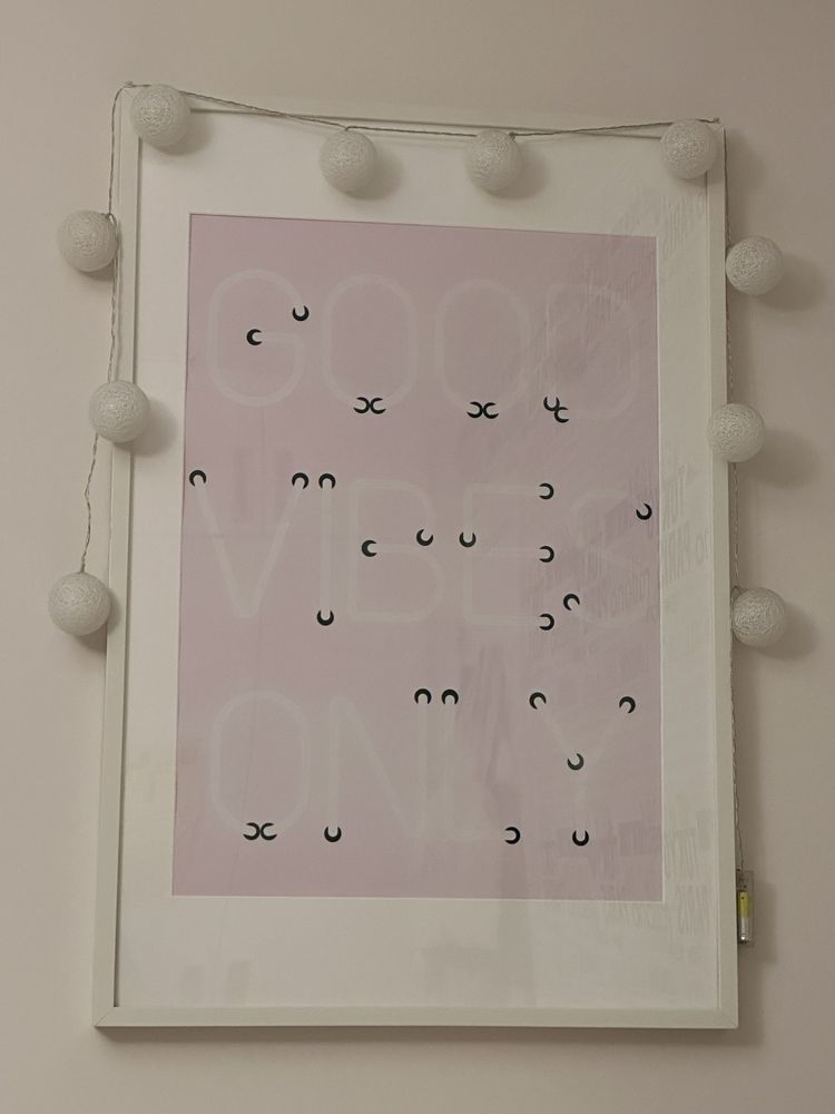 Poster rosa “Good Vibes”
