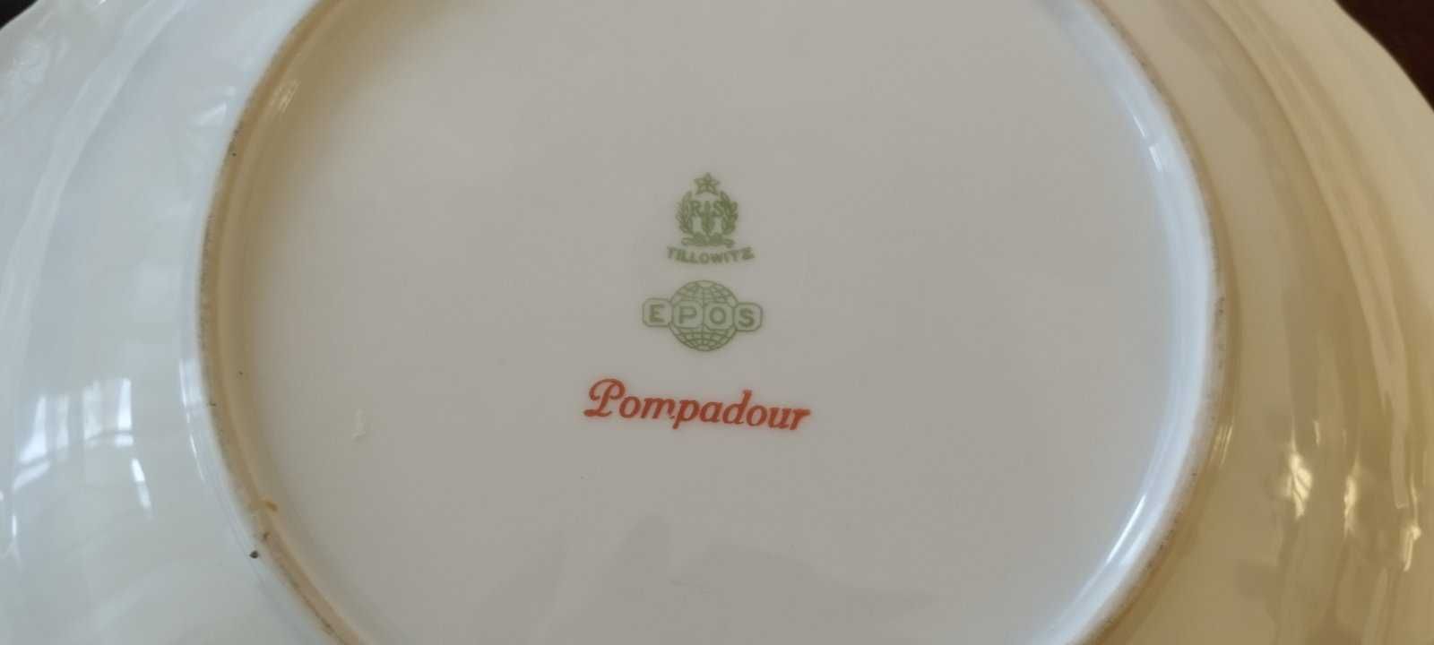 Красивое антикварное блюдо "Pompador" Tillowitz. Диаметр-33см.
