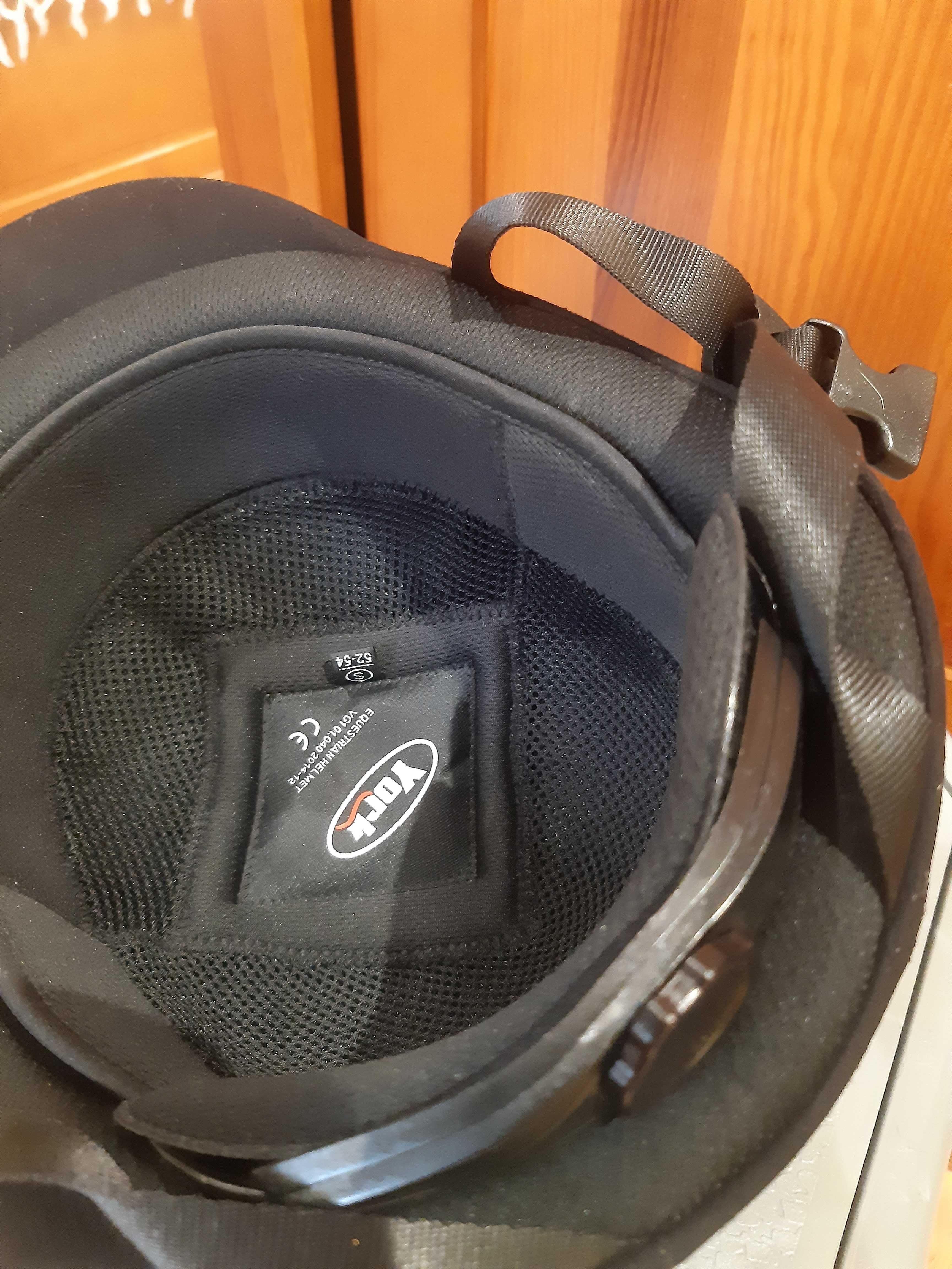 Kask Toczek do jazdy konnej rozmiar 52-54 czarny uniwersalny