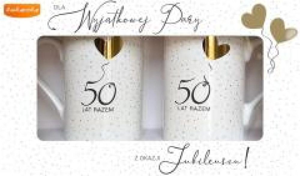 Kubek komplet 50 Rocznica ślubu oprawa: pudełko